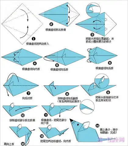 十二生肖摺紙圖解 教你折出12生肖形狀